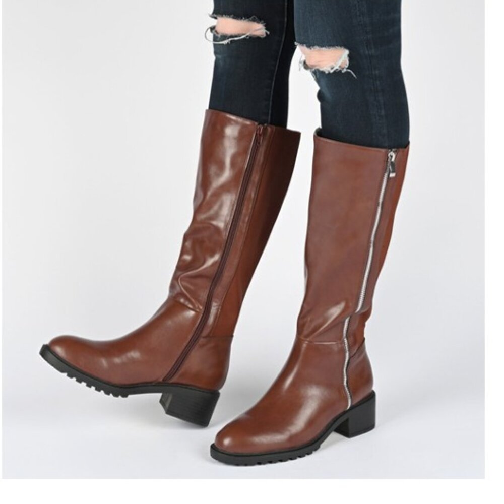 Journee Collection Brown Morgaan Tall Boots  Sz 9M